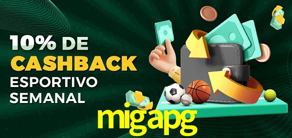 10% de bônus de cashback na migapg
